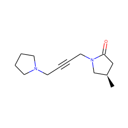 C[C@@H]1CC(=O)N(CC#CCN2CCCC2)C1 ZINC000013833831