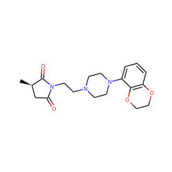 C[C@@H]1CC(=O)N(CCN2CCN(c3cccc4c3OCCO4)CC2)C1=O ZINC000013743916