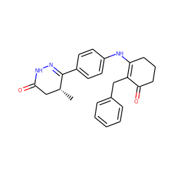 C[C@@H]1CC(=O)NN=C1c1ccc(NC2=C(Cc3ccccc3)C(=O)CCC2)cc1 ZINC000013587289