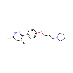 C[C@@H]1CC(=O)NN=C1c1ccc(OCCCN2CCCC2)cc1 ZINC000073219913