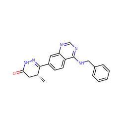 C[C@@H]1CC(=O)NN=C1c1ccc2c(NCc3ccccc3)ncnc2c1 ZINC000003795406