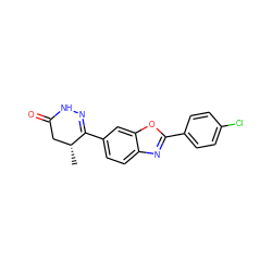 C[C@@H]1CC(=O)NN=C1c1ccc2nc(-c3ccc(Cl)cc3)oc2c1 ZINC000168920760