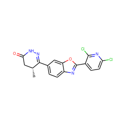 C[C@@H]1CC(=O)NN=C1c1ccc2nc(-c3ccc(Cl)nc3Cl)oc2c1 ZINC000138751566