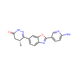 C[C@@H]1CC(=O)NN=C1c1ccc2nc(-c3ccc(N)nc3)oc2c1 ZINC000168136140