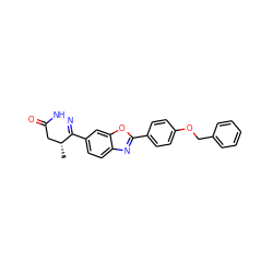 C[C@@H]1CC(=O)NN=C1c1ccc2nc(-c3ccc(OCc4ccccc4)cc3)oc2c1 ZINC000168595963