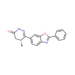 C[C@@H]1CC(=O)NN=C1c1ccc2nc(-c3ccccc3)oc2c1 ZINC000168490663