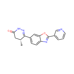 C[C@@H]1CC(=O)NN=C1c1ccc2nc(-c3cccnc3)oc2c1 ZINC000168972930