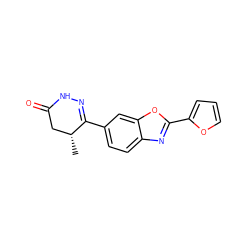 C[C@@H]1CC(=O)NN=C1c1ccc2nc(-c3ccco3)oc2c1 ZINC000168854582