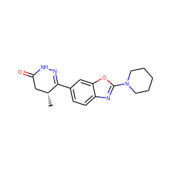 C[C@@H]1CC(=O)NN=C1c1ccc2nc(N3CCCCC3)oc2c1 ZINC000169174038