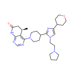 C[C@@H]1CC(=O)Nc2ncnc(N3CCC(c4nc(C5CCOCC5)cn4CCN4CCCC4)CC3)c21 ZINC000068267281