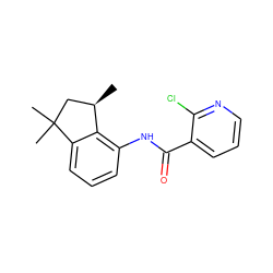 C[C@@H]1CC(C)(C)c2cccc(NC(=O)c3cccnc3Cl)c21 ZINC000034311503