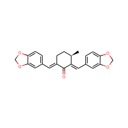 C[C@@H]1CC/C(=C\c2ccc3c(c2)OCO3)C(=O)/C1=C/c1ccc2c(c1)OCO2 ZINC000101840732