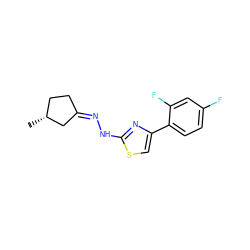 C[C@@H]1CC/C(=N/Nc2nc(-c3ccc(F)cc3F)cs2)C1 ZINC000169338761