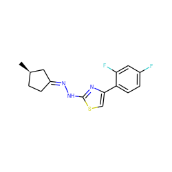 C[C@@H]1CC/C(=N\Nc2nc(-c3ccc(F)cc3F)cs2)C1 ZINC000169343940