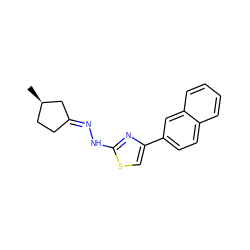 C[C@@H]1CC/C(=N\Nc2nc(-c3ccc4ccccc4c3)cs2)C1 ZINC000169330821