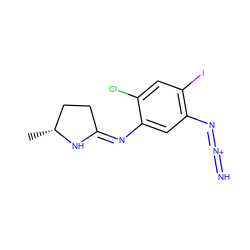 C[C@@H]1CC/C(=N\c2cc(N=[N+]=N)c(I)cc2Cl)N1 ZINC000040876349