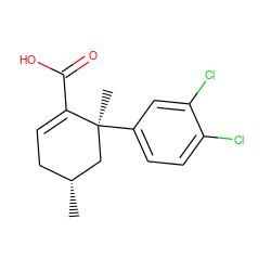 C[C@@H]1CC=C(C(=O)O)[C@@](C)(c2ccc(Cl)c(Cl)c2)C1 ZINC000072316317