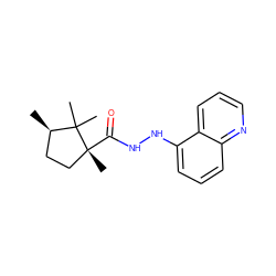 C[C@@H]1CC[C@@](C)(C(=O)NNc2cccc3ncccc23)C1(C)C ZINC000040835127