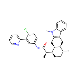 C[C@@H]1CC[C@@H]([C@@H](C)C(=O)Nc2ccc(Cl)c(-c3ccccn3)c2)[C@H]2Cc3c(c4ccccc4n3C)C[C@H]21 ZINC001772619433