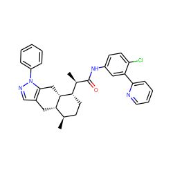 C[C@@H]1CC[C@@H]([C@@H](C)C(=O)Nc2ccc(Cl)c(-c3ccccn3)c2)[C@H]2Cc3c(cnn3-c3ccccc3)C[C@H]21 ZINC001772655694