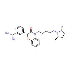 C[C@@H]1CC[C@@H](C)N1CCCCCN1C(=O)[C@@H](c2cccc(C(=N)N)c2)Oc2ccccc21 ZINC000012355229