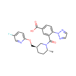 C[C@@H]1CC[C@@H](COc2ccc(F)cn2)CN1C(=O)c1cc(C(=O)O)ccc1-n1nccn1 ZINC000096175591