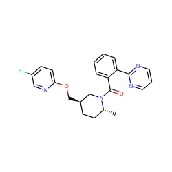 C[C@@H]1CC[C@@H](COc2ccc(F)cn2)CN1C(=O)c1ccccc1-c1ncccn1 ZINC000096175601