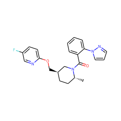 C[C@@H]1CC[C@@H](COc2ccc(F)cn2)CN1C(=O)c1ccccc1-n1cccn1 ZINC000096175603