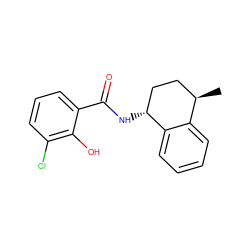 C[C@@H]1CC[C@@H](NC(=O)c2cccc(Cl)c2O)c2ccccc21 ZINC000114426428