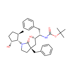 C[C@@H]1CC[C@@H](O)[C@H]1N1CC[C@@](Cc2ccccc2)(C[C@H](O)[C@H](Cc2ccccc2)NC(=O)OC(C)(C)C)C1=O ZINC000027556366