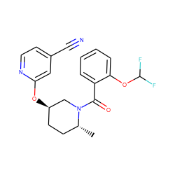 C[C@@H]1CC[C@@H](Oc2cc(C#N)ccn2)CN1C(=O)c1ccccc1OC(F)F ZINC000299851727