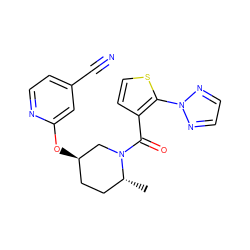 C[C@@H]1CC[C@@H](Oc2cc(C#N)ccn2)CN1C(=O)c1ccsc1-n1nccn1 ZINC000096167286