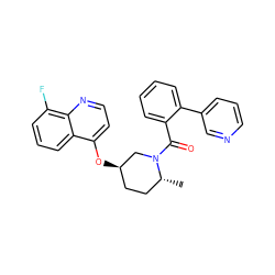 C[C@@H]1CC[C@@H](Oc2ccnc3c(F)cccc23)CN1C(=O)c1ccccc1-c1cccnc1 ZINC000299864093