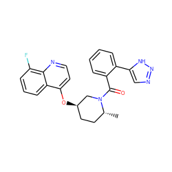 C[C@@H]1CC[C@@H](Oc2ccnc3c(F)cccc23)CN1C(=O)c1ccccc1-c1cnn[nH]1 ZINC000299864376