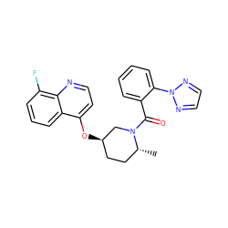 C[C@@H]1CC[C@@H](Oc2ccnc3c(F)cccc23)CN1C(=O)c1ccccc1-n1nccn1 ZINC000068205466