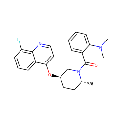 C[C@@H]1CC[C@@H](Oc2ccnc3c(F)cccc23)CN1C(=O)c1ccccc1N(C)C ZINC000299866798