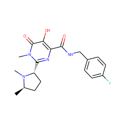 C[C@@H]1CC[C@@H](c2nc(C(=O)NCc3ccc(F)cc3)c(O)c(=O)n2C)N1C ZINC000014979197