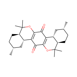 C[C@@H]1CC[C@@H]2[C@@H](C1)C1=C(OC2(C)C)C(=O)C2=C(OC(C)(C)[C@@H]3CC[C@@H](C)C[C@@H]23)C1=O ZINC000042852682