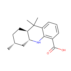 C[C@@H]1CC[C@@H]2[C@@H](C1)Nc1c(C(=O)O)cccc1C2(C)C ZINC000002111292