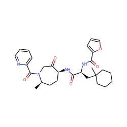 C[C@@H]1CC[C@H](NC(=O)[C@H](CC2(C)CCCCC2)NC(=O)c2ccco2)C(=O)CN1C(=O)c1ccccn1 ZINC000072176360