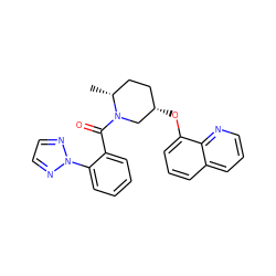 C[C@@H]1CC[C@H](Oc2cccc3cccnc23)CN1C(=O)c1ccccc1-n1nccn1 ZINC000118561258