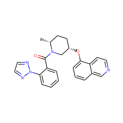 C[C@@H]1CC[C@H](Oc2cccc3cnccc23)CN1C(=O)c1ccccc1-n1nccn1 ZINC000118557592