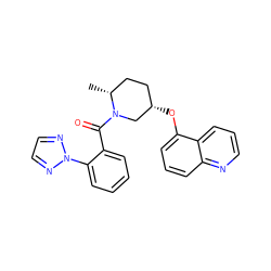 C[C@@H]1CC[C@H](Oc2cccc3ncccc23)CN1C(=O)c1ccccc1-n1nccn1 ZINC000118564597