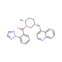 C[C@@H]1CC[C@H](Oc2ccnc3ccccc23)CN1C(=O)c1ccccc1-n1nccn1 ZINC000118558671