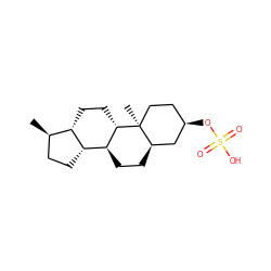 C[C@@H]1CC[C@H]2[C@@H]3CC[C@@H]4C[C@H](OS(=O)(=O)O)CC[C@]4(C)[C@H]3CC[C@@H]12 ZINC000473093991