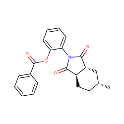 C[C@@H]1CC[C@H]2C(=O)N(c3ccccc3OC(=O)c3ccccc3)C(=O)[C@@H]2C1 ZINC000017986656