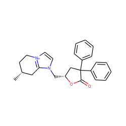 C[C@@H]1CC[n+]2ccn(C[C@@H]3CC(c4ccccc4)(c4ccccc4)C(=O)O3)c2C1 ZINC000013651210