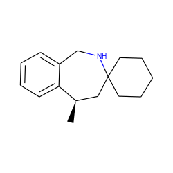 C[C@@H]1CC2(CCCCC2)NCc2ccccc21 ZINC000003882926