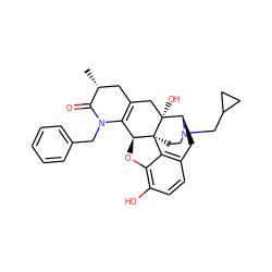 C[C@@H]1CC2=C([C@@H]3Oc4c(O)ccc5c4[C@@]34CCN(CC3CC3)[C@H](C5)[C@]4(O)C2)N(Cc2ccccc2)C1=O ZINC000299836057