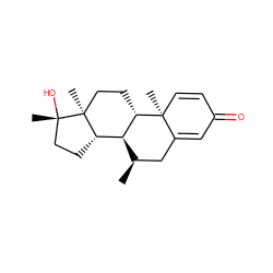 C[C@@H]1CC2=CC(=O)C=C[C@]2(C)[C@H]2CC[C@@]3(C)[C@@H](CC[C@]3(C)O)[C@@H]21 ZINC000004887792